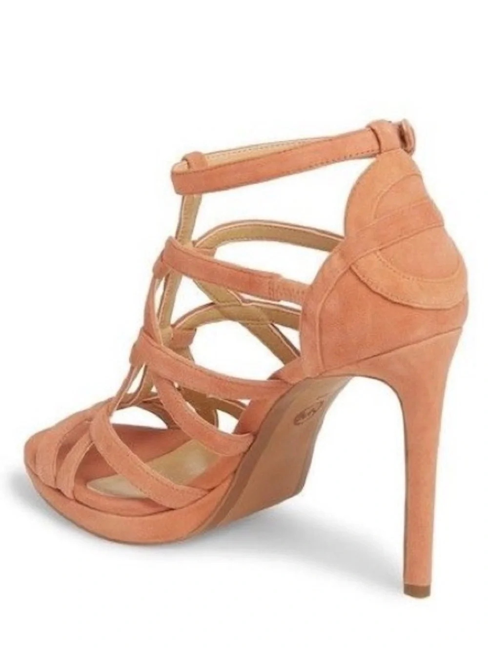 Michael Kors Coral Suede Strappy High Heel Sandal